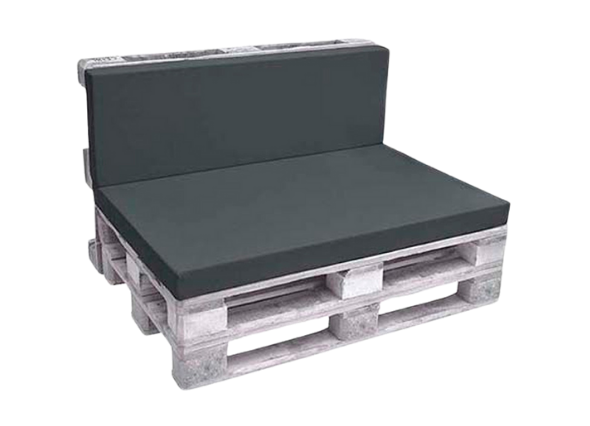 Двухместный диван White с серыми подушками