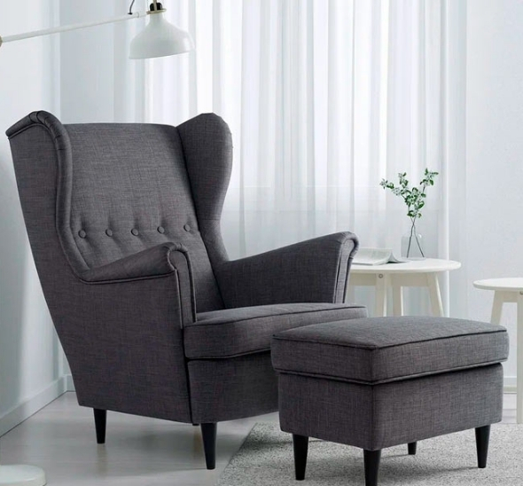 Кресло Страндмон Серое