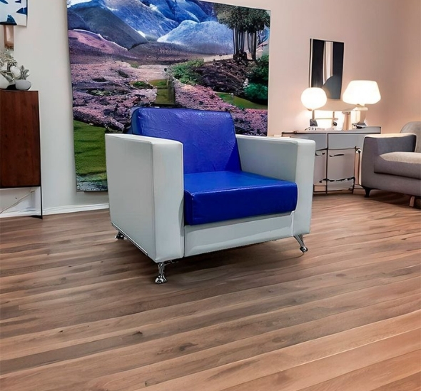 Кресло Cube сине-белое