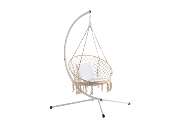 Белое подвесное кресло