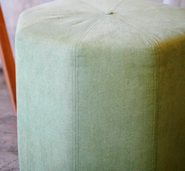 Пуфик многоугольный Светло-зеленый Джинс