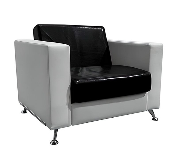 Кресло Cube черно-белое