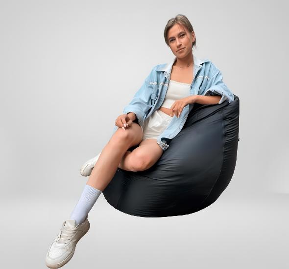 Пуф кресло-мешок черный