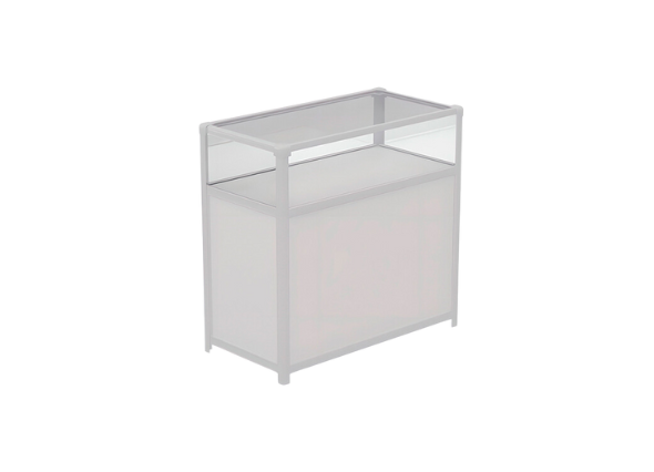 Витрина низкая прямоугольная белая