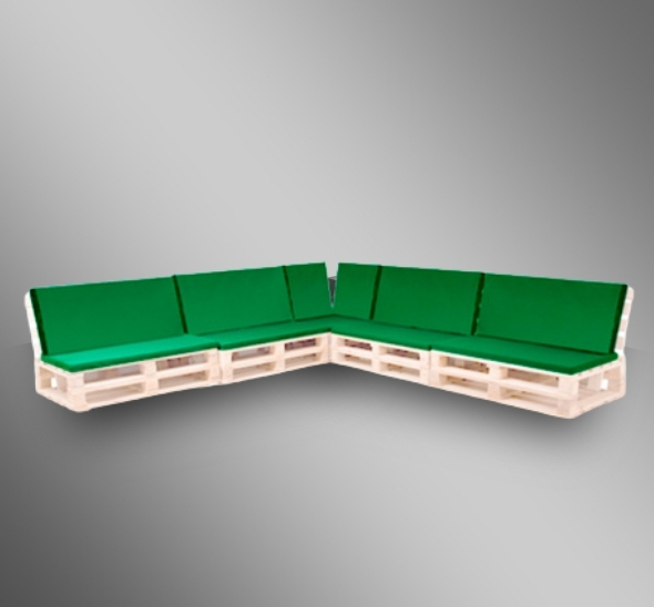 Диван модульный из паллет Белый