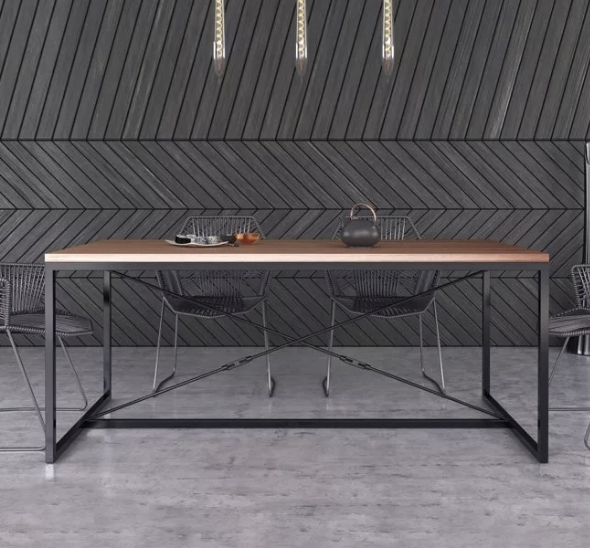 Стол деревянный LOFT Серый