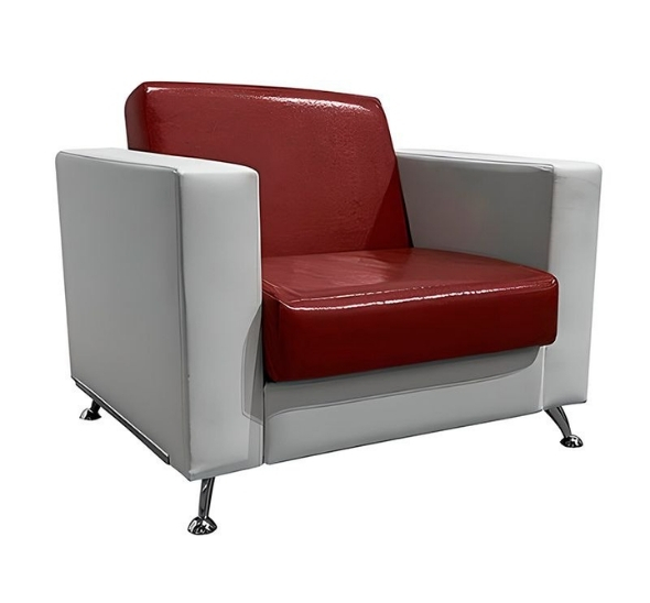 Кресло Cube красно-белое