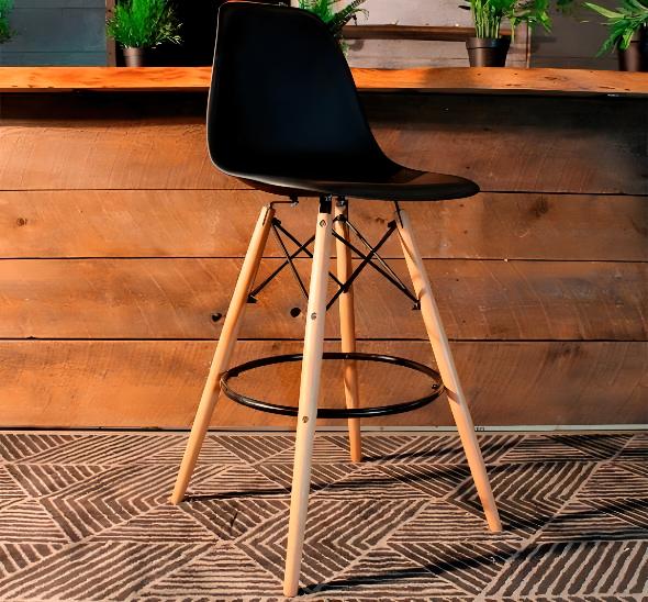 Стул барный Eames черный