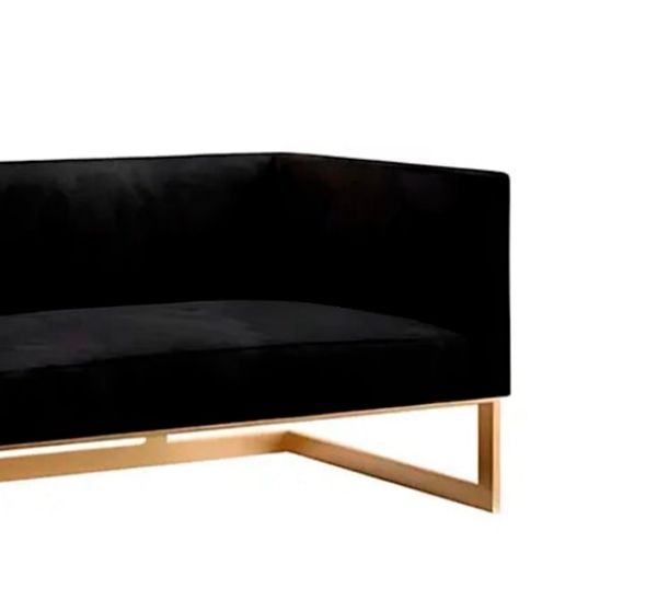 Диван Andrian Black & Gold