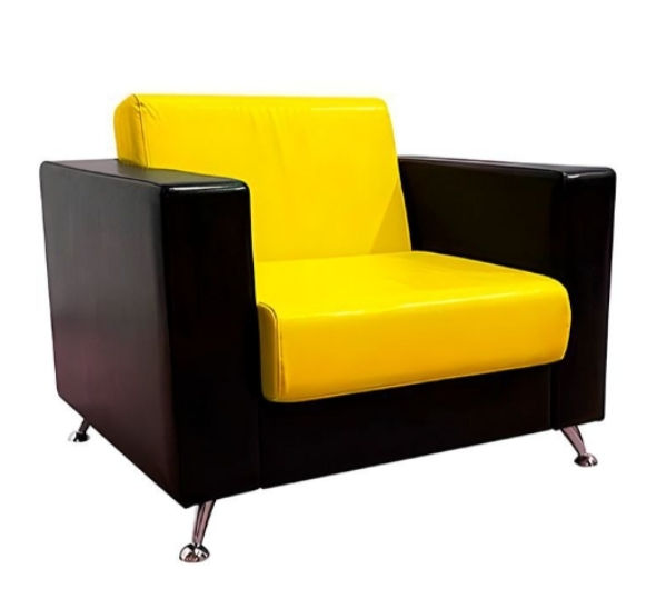 Кресло Cube желто-черное