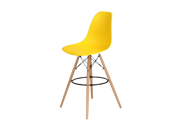 Стул барный Eames желтый