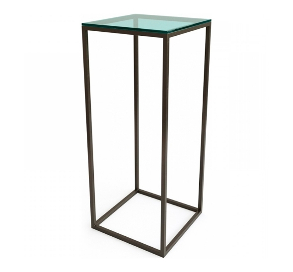 Коктейльный Стол High Cube Glass чёрный