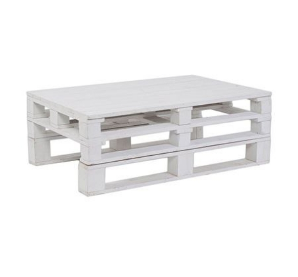 Белый стол из паллет