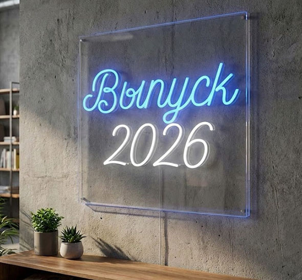 Аренда неоновой вывески «Выпуск 2026»