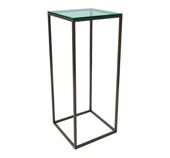 Коктейльный Стол High Cube Glass чёрный