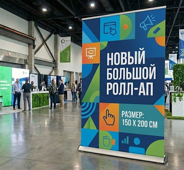 Ролл Ап каплевидный