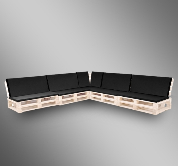 Диван модульный из паллет Белый